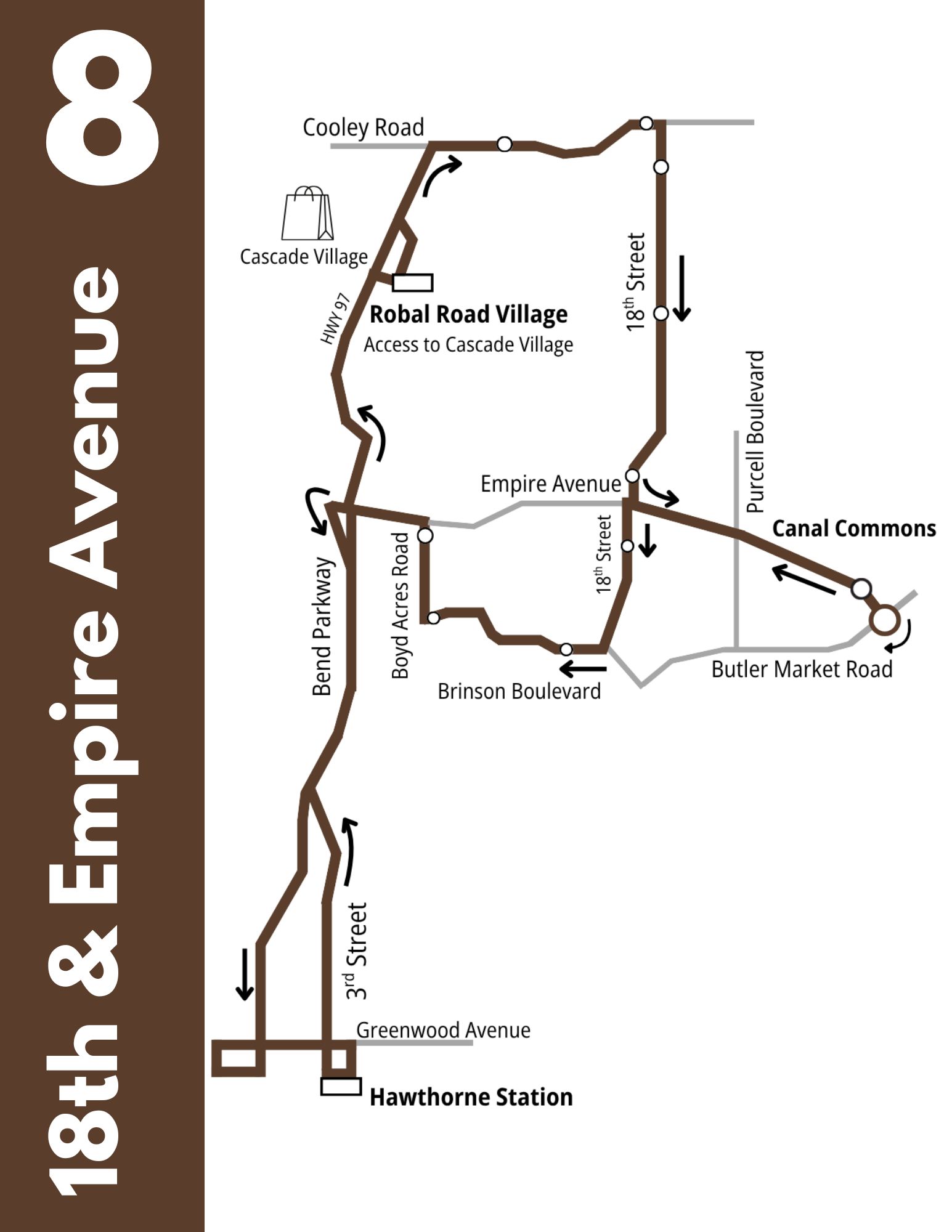 Route 8 map